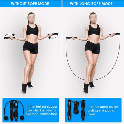 30cm Digital Counting Speed Skipping Counter Jump Rope Indoor Outdoor Gym Fitness Cordless Calorie