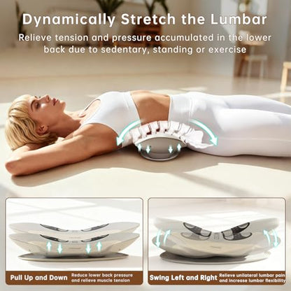 Zenopax 5-in-1 Electric Lumbar Traction Device, Lower Back Decompression - color: Warm Beige