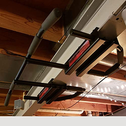 600 LBS Limit - Extreme I-Beam Pull Up Bar - Bent Bar - Rubber Grips
