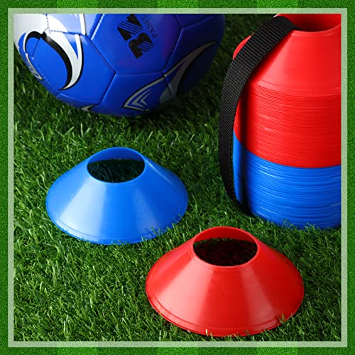 Hanaive Mini Soccer Cones for Agility Drills, 5 Inch - color: Red,Blue