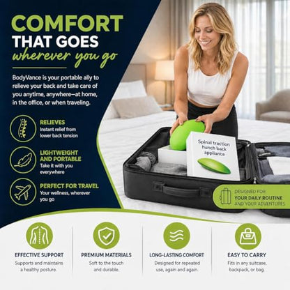 bodyVance® Upper Back Relief Device – Premium Device for Costochondritis & Tietze Syndrome, Ergonomic Back Stretcher & Posture Corrector, Trigger Point Tool for Chest, Shoulder & Back Tension
