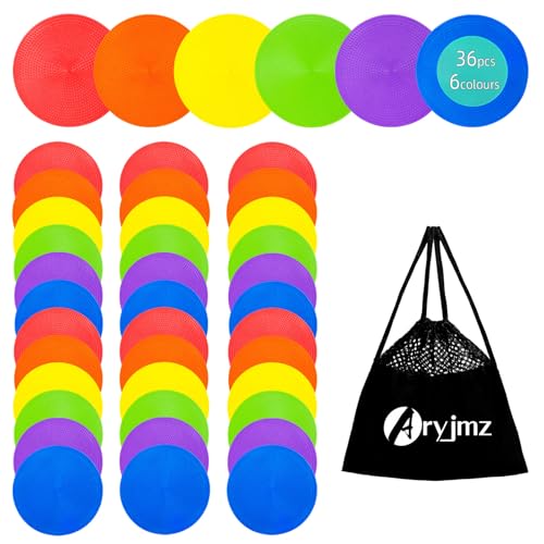 Poly Spots Spot Markers 4.72 Inch & 9 Inch Multicolor Floor Dots - style: 4.72inch 36pcs