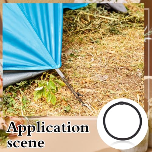 MAYJOYDIY 18 Pcs Trampoline Bungee Cords 5.1 inch Replacement Elastic Rope High Jump Bungee Cord Heavy-Duty Elastic Trampoline Ropes for Tarp Canopy Exercise Fitness, Black