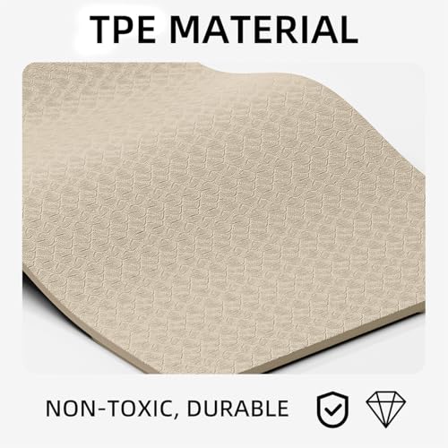 10 mm Yoga Mat 72"x26" TPE Non-Slip Exercise Mat 0.4" Thick, Easy-to-Carry Fitness Mat for Yoga, Pilates & Workout, Professional Mat, Made with Recyclable Material, Durable, Easy to Clean