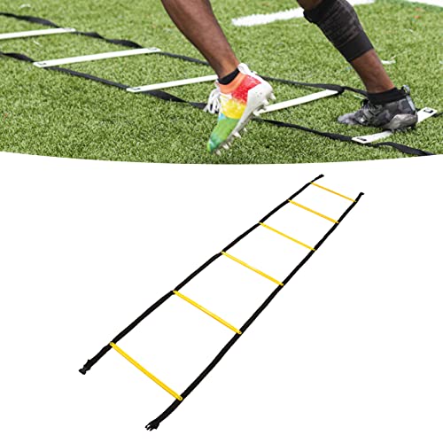 Speed Movement Ladder 2.6m | Fixed Rungs for Football/Basketball/Soccer Training | Portable Training Equipment with Carry Bag
