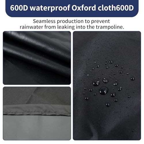 Mini Trampoline Cover 40 Inch Waterproof Fitness Protective Trampoline Round Covers for Adults Toddler Indoor Outdoor Garden Rebounder - Not Spring Covers (1 Black Cover Only)