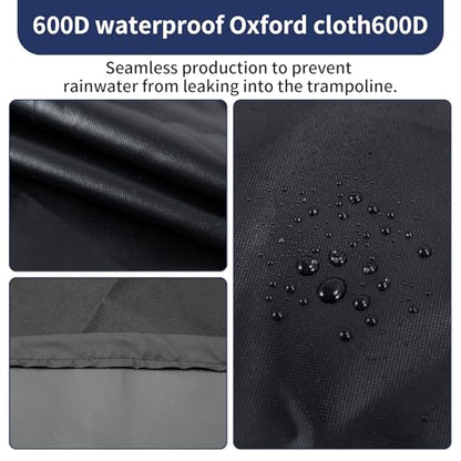Mini Trampoline Cover 40 Inch Waterproof Fitness Protective Trampoline Round Covers for Adults Toddler Indoor Outdoor Garden Rebounder - Not Spring Covers (1 Black Cover Only)