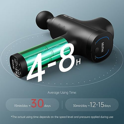 Opove M3 Pro 2 Massage Gun Deep Tissue Percussion Muscle Massager for Workout, Handheld Percussive Therapy Fascia Gun for Athletes Fast Recovery 4-8 Hours Long Battery Life, Powerful, Quiet, Black - color: Black