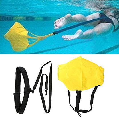 Swim Parachute, Swim Trainer Strength Training Harness Belt with Drag Parachute and Elastic Rope for Adults and Children
