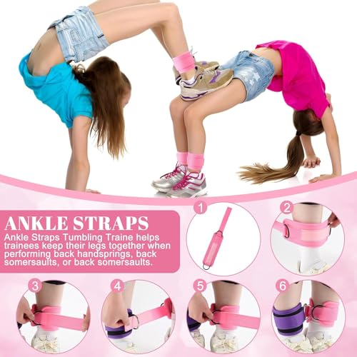 7pcs Stunt Cheer Flyer Training Set, PU Non-slip Flyer Stand, Lightweight Cheerleading Equipment, Stretch Strap, Rotating Board, Ankle Strap, Core Strength Balance Training