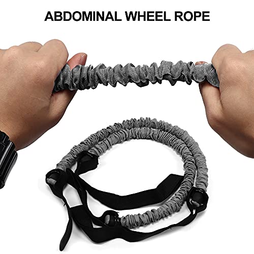 2pcs 19.7in Abdominal Wheel Elastic String fitness exercise bands,Ab Roller Ropes resistance rope exercise resistance bands,Ab Wheel Roller Straps Cloth cover Multifunction