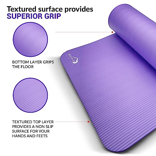 Yoga kit, 7-Piece Yoga Mat Set for Home Workouts, Thick Yoga Mat, Yoga Blocks, Strap, Yoga Towels & Carrying Bag, Exercise Mat with Yoga Equipment for Women & Men, Enhance Yoga Practice