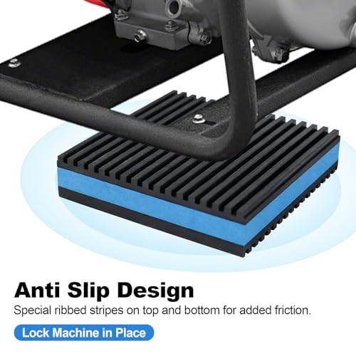 4 Pack for Washing Machine 4"x4", 7/8" T EVA Anti Vibration Pads Mechanical Damping Vibrating Sound Isolation Pad Rubber Isolator Mat for Compressor, Air Conditioner, Washer, Dryer, Treadmill