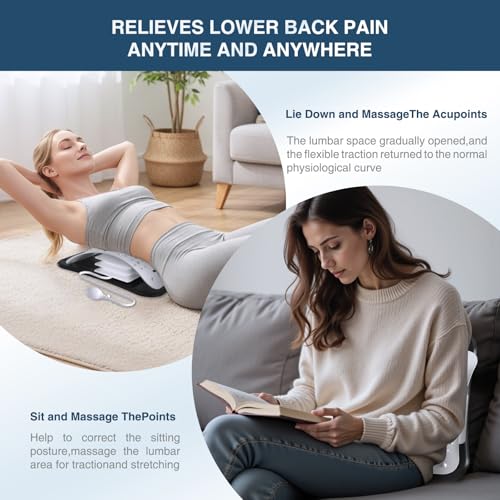 Back Stretcher for Lower Back Pain Relief,Adjustable Inversion Lumbar Traction Device,Lumbar Support Board for Spinal Decompression and Scoliosis,Sciatic Nerve Release Tool,Back Cracker Board