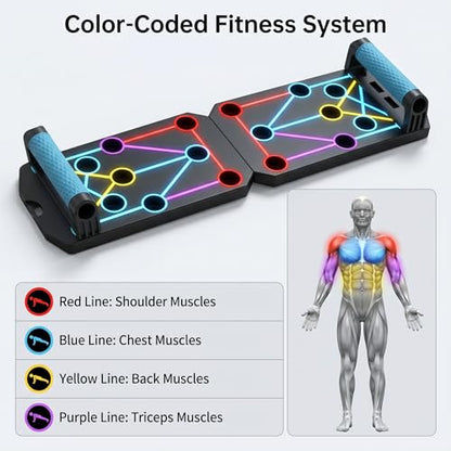 15 in 1 push up board for men solid Home Workout Equipment for Chest & Arm Strength Training, Multi-Functional Pushup Stands System for Men & Women, Portable Fitness Equipment for Fat Burn & Muscle Building