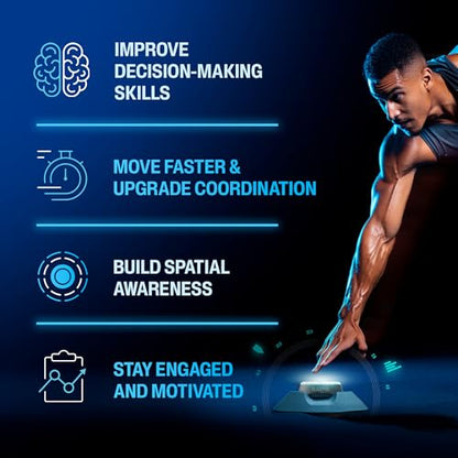 BlazePod Soccer Reaction Training Kit – 6 Reaction Light Pods to Improve Speed, Focus, & Decision-Making - Cognitive Light Drills for Football Players & Coaches - App Access