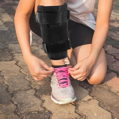 Healifty Adjustable Breathable Ankle Weight Covers Oxford Cloth Leg Weights for Running and Sport Training, Portable Invisible Weighted Straps for Fitness and Exercise, Set to 8kg