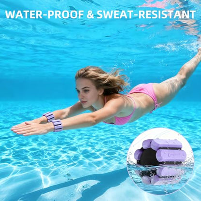 Wrist Ankle Weights for Women Men Workouts, 2lbs per Pair - color: Purple
