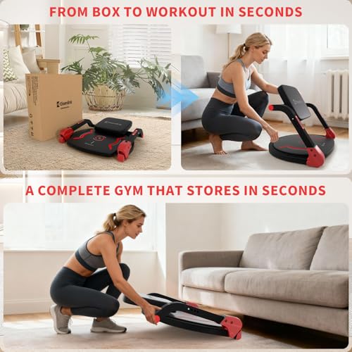 Sit Up Exercise Equipment with 4 Adjustable Resistance Levels, Flat Backrest Ab Crunch Machine for Stomach & Core Workout, Ab Machine, Ab Trainer, Sit Up Machine for Home Gym Men & Women