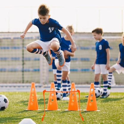 Adjustable Plastic Speed Hurdles Set for Soccer and Football Training Foldable Mini Agility Hurdles with 3-Level Height for Speed and Footwork Drills
