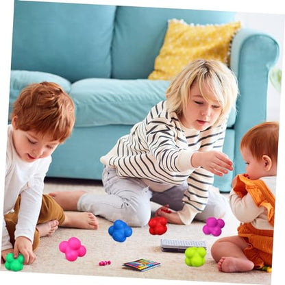 6 Pcs Hexagonal Reaction Balls for Fitness Training High Difficulty Agility Balls with Strong Durability for Hand Eye Coordination Goalkeeper Exercise and Sports Reaction Skills