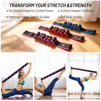 3PCS Stretch Strap,Fitness Resistance Band for Stretching and Yoga
