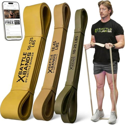 Battle Bunker Resistance Bands for Working Out - Heavy Duty Pull-Up Assist