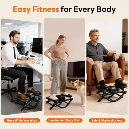 ERGOLIFE Rock Stepper Side to Side, Rocking Stair Stepper for Exercise at Home, Full Body Workout & Low-Impact Balance Board, Quiet Fully Assembled Cardio Fitness Equipment with 330 LBS Capacity
