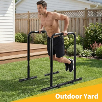 NEWBULIG Dip Bar Station, Adjustable Parallel Parallettes Bar with Soft High-Density Foam Handles, Heavy Duty Dip Stands Workout Equipment for Home, Gym, Patio, Office