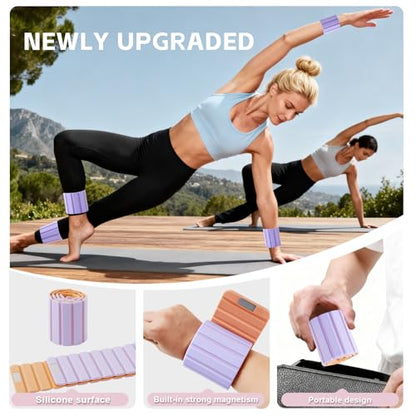 Magnetic wristband, weight-bearing training, adjustable wrist ankle weight band, detachable fitness equipment, small and portble muscle training, 1.1lbs and 2.2lbs