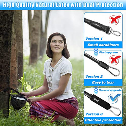 Door Anchor Strap for Resistance Bands Exercises, Multi Point Anchor Gym Attachment for Home Fitness, Portable Door Band Resistance Workout Equipment, Easy to Install, Punch-Free, Nail-Free - style: Bands+Handles (20+30 LBS)