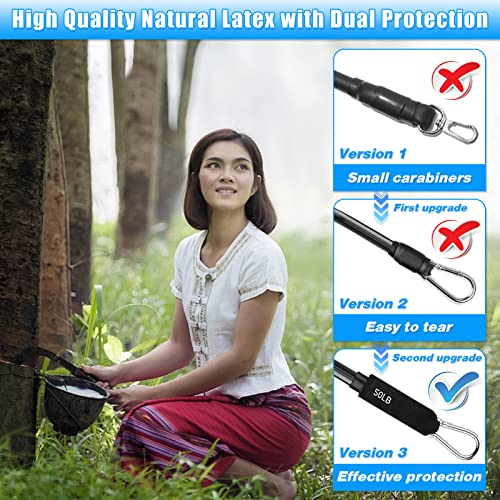 Brebebe Door Anchor Strap for Resistance Bands Exercises, Multi Point Anchor Gym Attachment for Home Fitness, Portable Door Band Resistance Workout Equipment, Easy to Install, Punch-Free, Nail-Free - style: Bands+Handles (40+50 LBS)