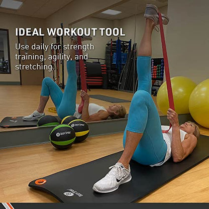 Body Sport Super Loop Band 41-Inch, Latex, Exercise Chart Included – Bands for Working Out – Exercise Band - color: Light Resistance - Blue