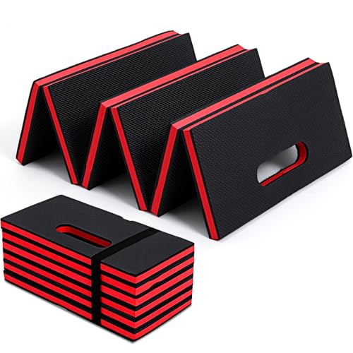 Kifmurase 1" Foldable Thick Kneeling Pad Comfortable EVA Foam Knee Pads - color: Red