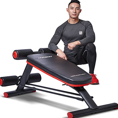 Compact Weight Bench with Dumbbel Rack Flat Incline Sit up Bench for Home Gym Workout