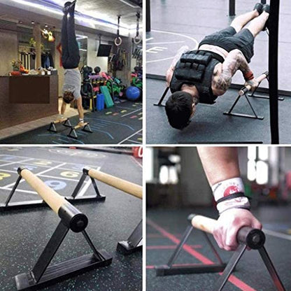 Wooden Push-up Stand, Push-Ups Bar Press-Up Support Muscle Training Fitness Calisthenics Handstand Indoor Equipment
