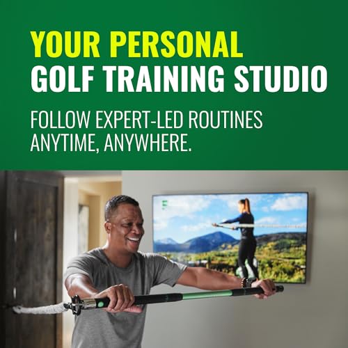 GolfForever Swing Trainer – Golf Fitness & Training System for Strength, Flexibility & Swing Power – Includes Membership & Premium Training Bar for Golf-Specific Workouts - size: 12-Month Membership