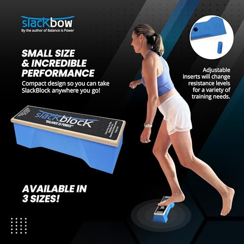 SlackBlock Athletic Balance Trainer – Improve Balance, Stability, and Athletic Performance – Condition Your Body and Prevent Injury - Compact and Portable - size: 15"