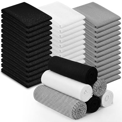 50 Pcs Cooling Towel 40 x 12 Inch Microfiber Workout Towels Breathable Chilly Towel Ice Cool Cold Towels Bulk Fast Drying Absorbent Sweat Rag for Neck Yoga Sports Golf Gym