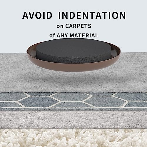 Furniture Sliders - 8 pcs-4 3/4” Round Furniture Sliders for Carpet Furniture Pads Hardwoods Floors, Heavy Duty Furniture Movers Sliders, Reusable Furniture Moving Pads, Carpet Protectors - size: 8pcs Brown 4.75"