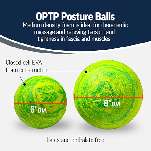 OPTP Posture Ball - Foam Roller Balls for Massage, Physical Therapy, Exercise and Fitness — Mobility Ball to Release Muscle Tension and Improve Alignment (6-Inch)