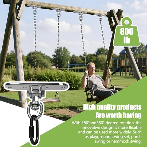 Swing Hanger Ceiling Mount Heavy Duty Anti-Rust with 180° & 360° Bearings Punching Bag Hanger 800lb Capacity for Indoor Outdoor Swing Chairs, Hammocks, Playgrounds, Yoga - size: Size 6