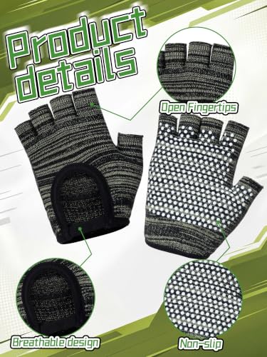 Fourluoo 4 Pcs Women Workout Gloves - color: Black,Green,Blue,Purple