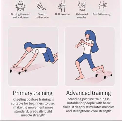 Rolling abdominal muscle trainer