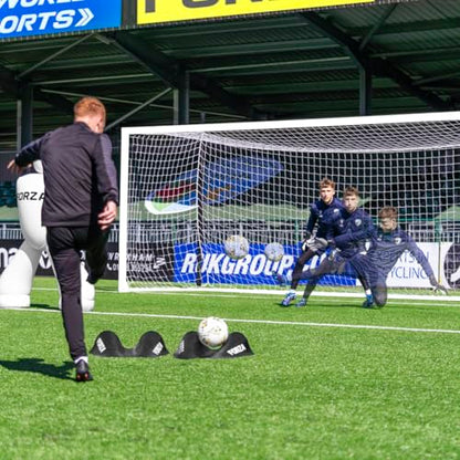 FORZA Goalkeeper Training Deflection Ramp | Durable Rubber Ball Deflector for Soccer- Ideal for GK Reactions, Reflex Training, and Shot Stopping Practice - Two Styles for Varied Training - style: Wave