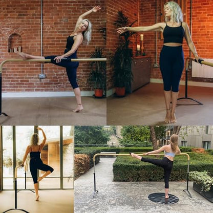 Portable Ballet Barre for Home or Studio – Adjustable Freestanding Curved Dance Bar for Kids & Adults, Ideal for Stretch, Pilates, Dance & Active Workouts White