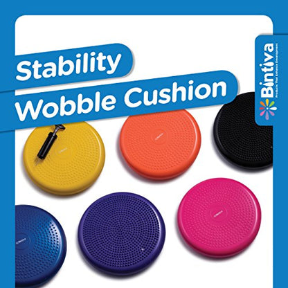 Wobble Cushion Balance Disc - Wobble Disc & Wiggle Seat, Balance Pads for Physical Therapy, Wobble Disk, Sensory Room Equipment - Wobble Seat - color: Black