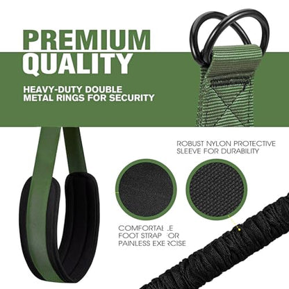 Pull Up Assist Bands Set of 4 Bands 300 Lbs - color: Army Green