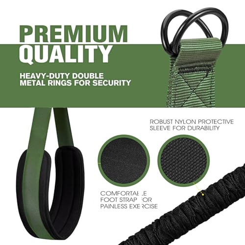 Pull Up Assist Bands Set of 4 Bands 300 Lbs - color: Army Green