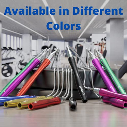 Jump Rope, High Speed Weighted Jump Rope - Premium Quality Tangle-Free - Self-Locking Screw-Free Design - Jump Ropes for Fitness - Skipping Rope for Workout Fitness, Crossfit & Home Exercises - color: Black
